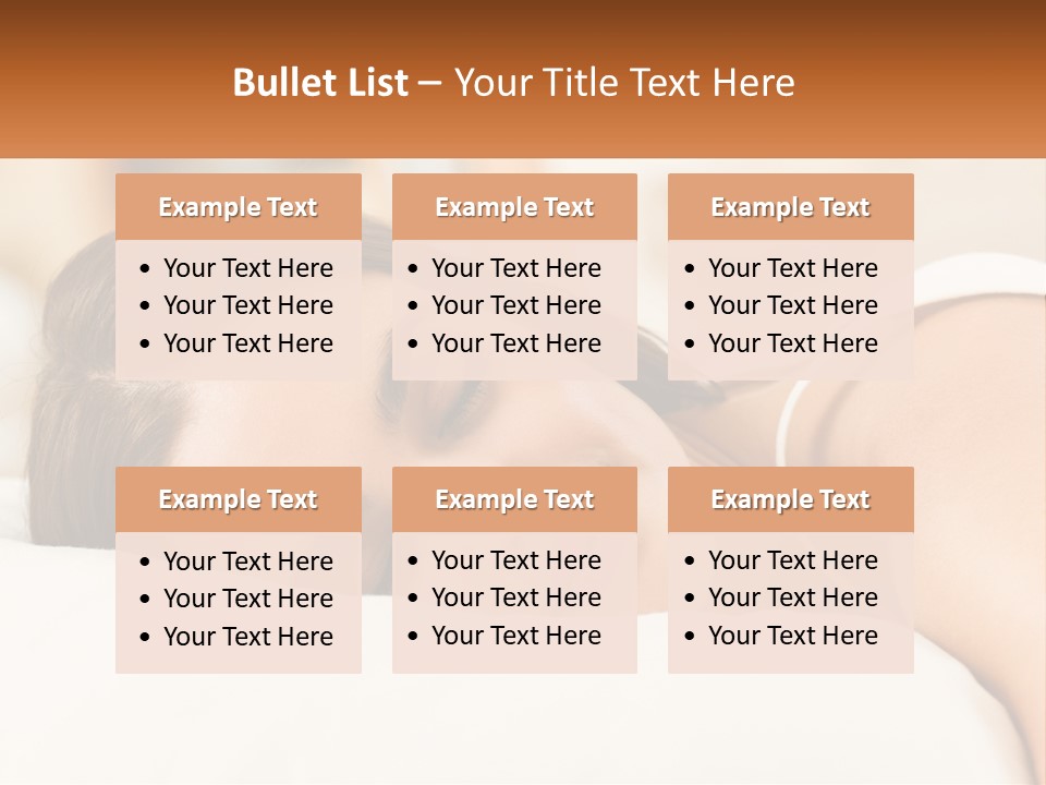 A Woman Sleeping On A Bed With Her Eyes Closed PowerPoint Template