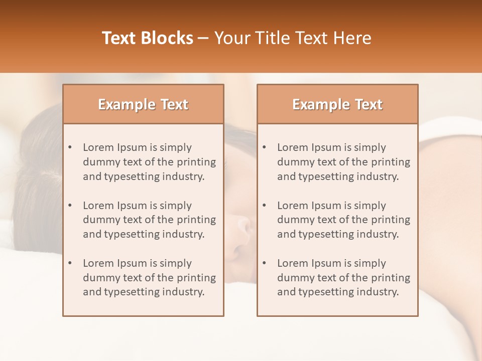 A Woman Sleeping On A Bed With Her Eyes Closed PowerPoint Template