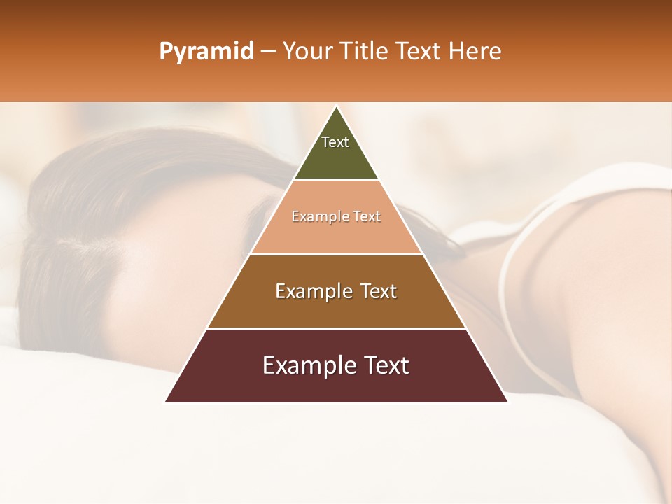 A Woman Sleeping On A Bed With Her Eyes Closed PowerPoint Template