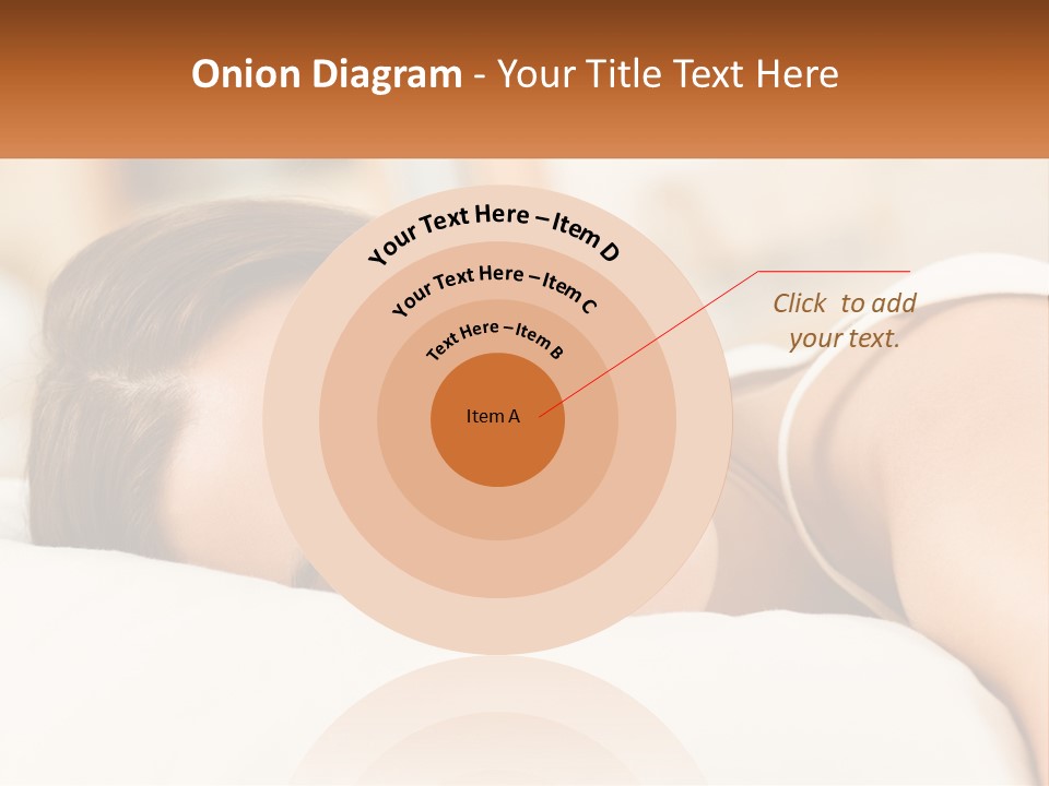 A Woman Sleeping On A Bed With Her Eyes Closed PowerPoint Template