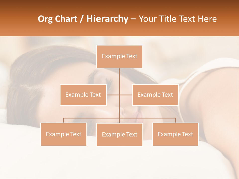 A Woman Sleeping On A Bed With Her Eyes Closed PowerPoint Template