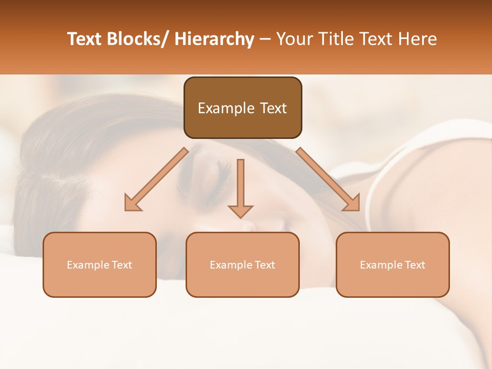 A Woman Sleeping On A Bed With Her Eyes Closed PowerPoint Template