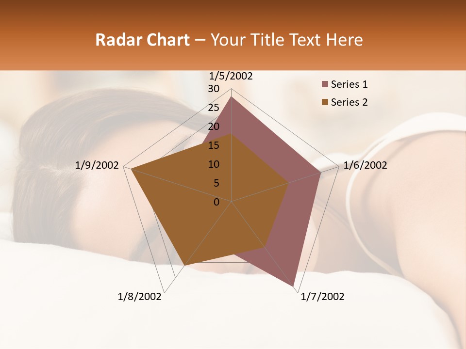 A Woman Sleeping On A Bed With Her Eyes Closed PowerPoint Template