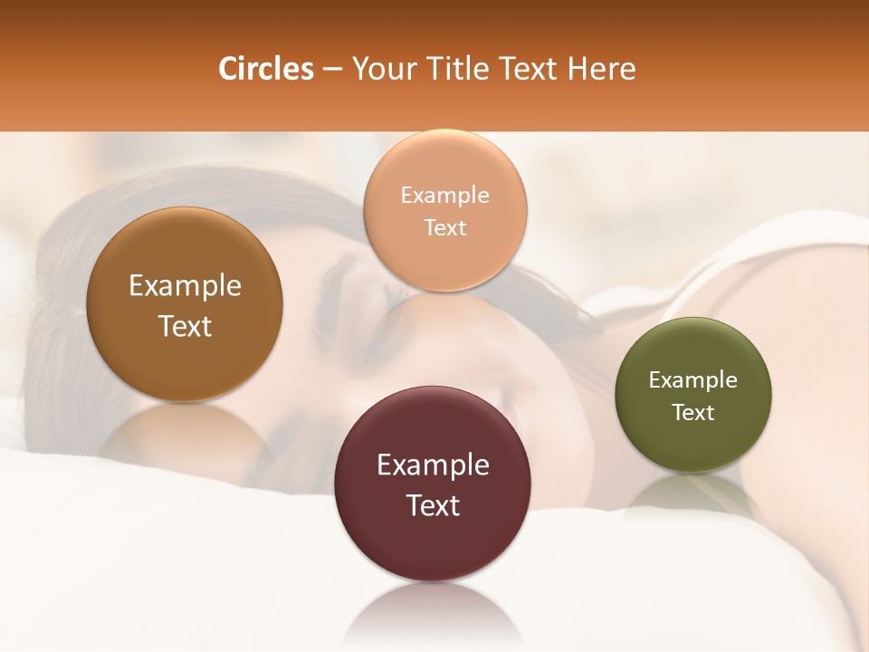 A Woman Sleeping On A Bed With Her Eyes Closed PowerPoint Template