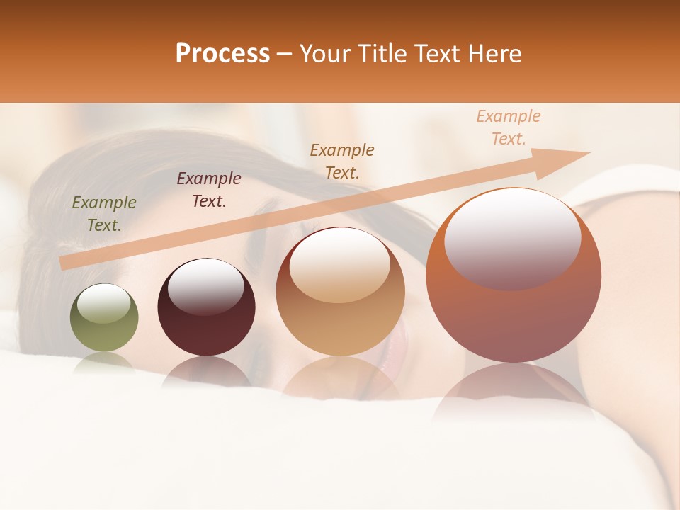 A Woman Sleeping On A Bed With Her Eyes Closed PowerPoint Template