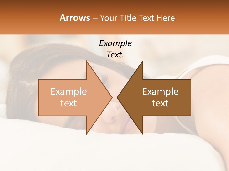 A Woman Sleeping On A Bed With Her Eyes Closed PowerPoint Template