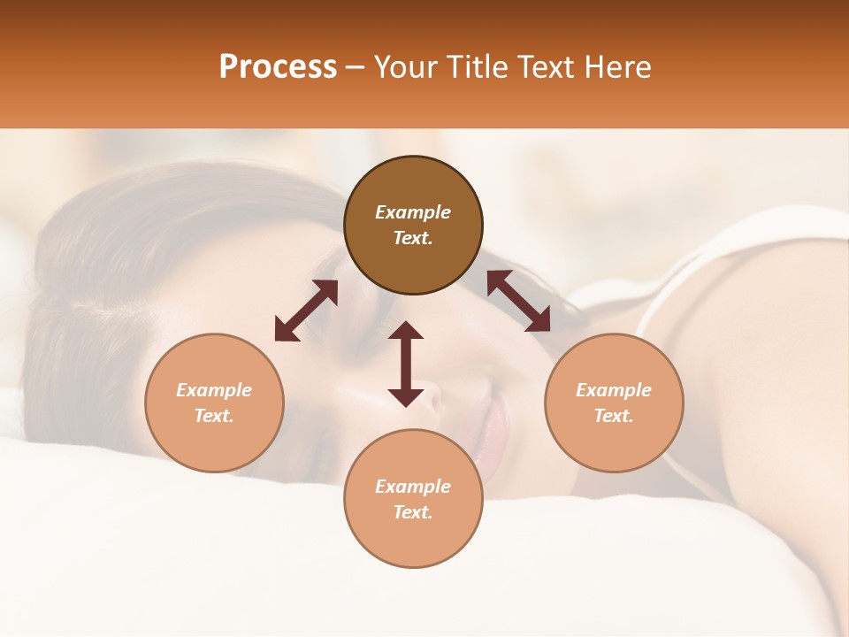 A Woman Sleeping On A Bed With Her Eyes Closed PowerPoint Template