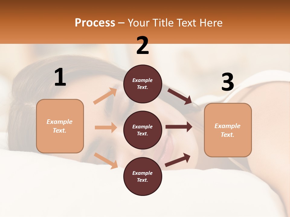 A Woman Sleeping On A Bed With Her Eyes Closed PowerPoint Template