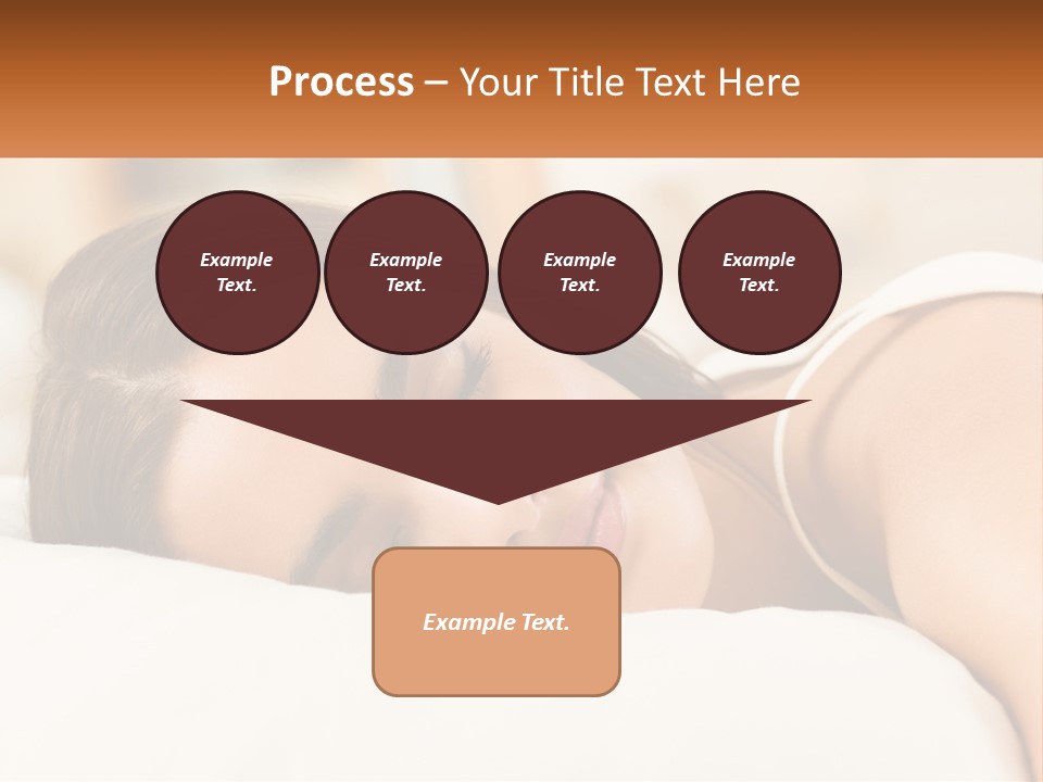 A Woman Sleeping On A Bed With Her Eyes Closed PowerPoint Template