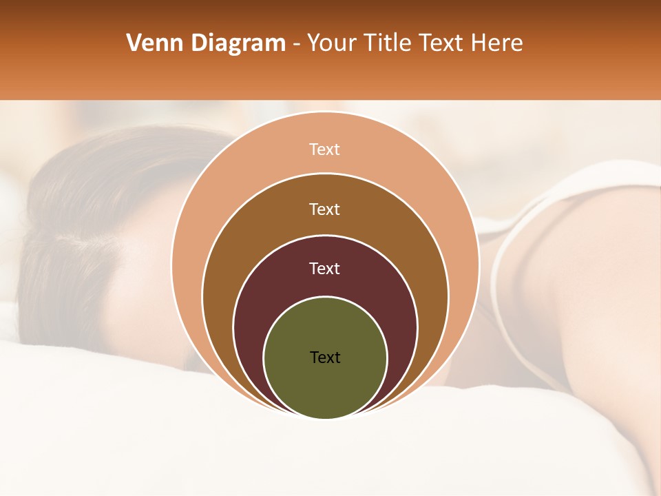 A Woman Sleeping On A Bed With Her Eyes Closed PowerPoint Template