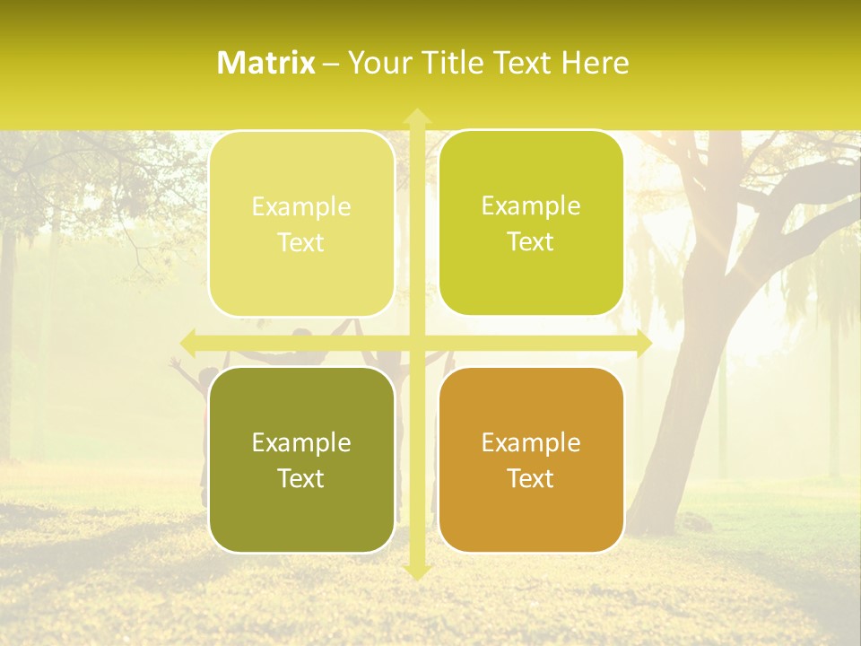 A Group Of People Standing Under A Tree With Their Arms In The Air PowerPoint Template