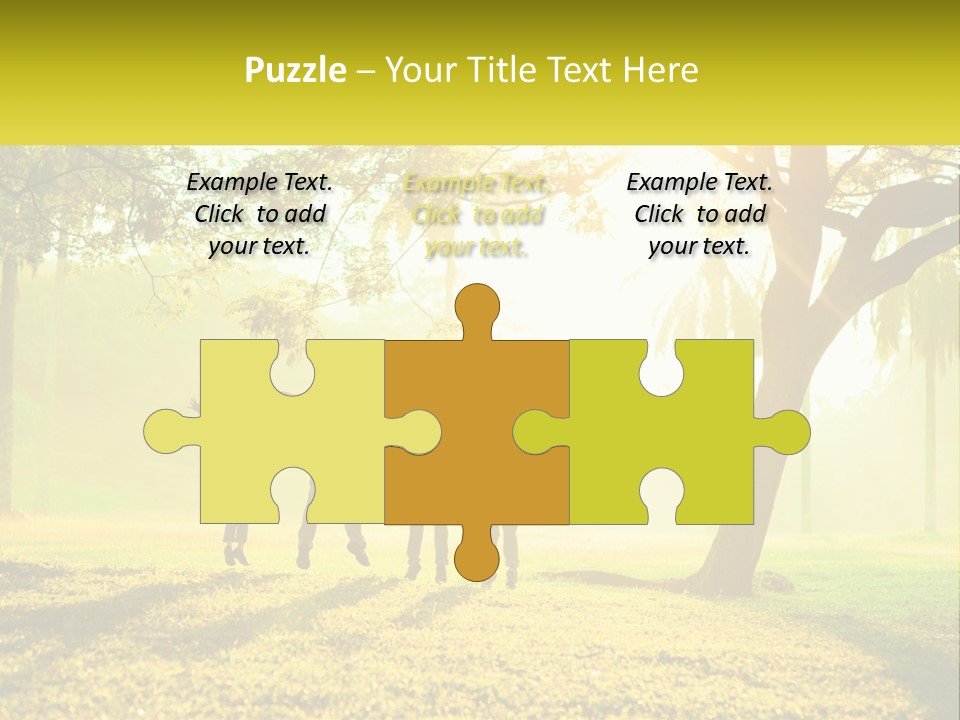 A Group Of People Standing Under A Tree With Their Arms In The Air PowerPoint Template