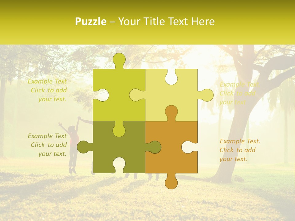 A Group Of People Standing Under A Tree With Their Arms In The Air PowerPoint Template