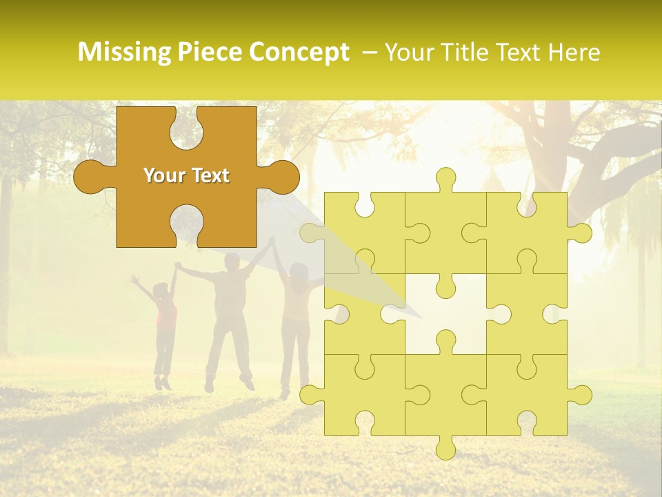 A Group Of People Standing Under A Tree With Their Arms In The Air PowerPoint Template