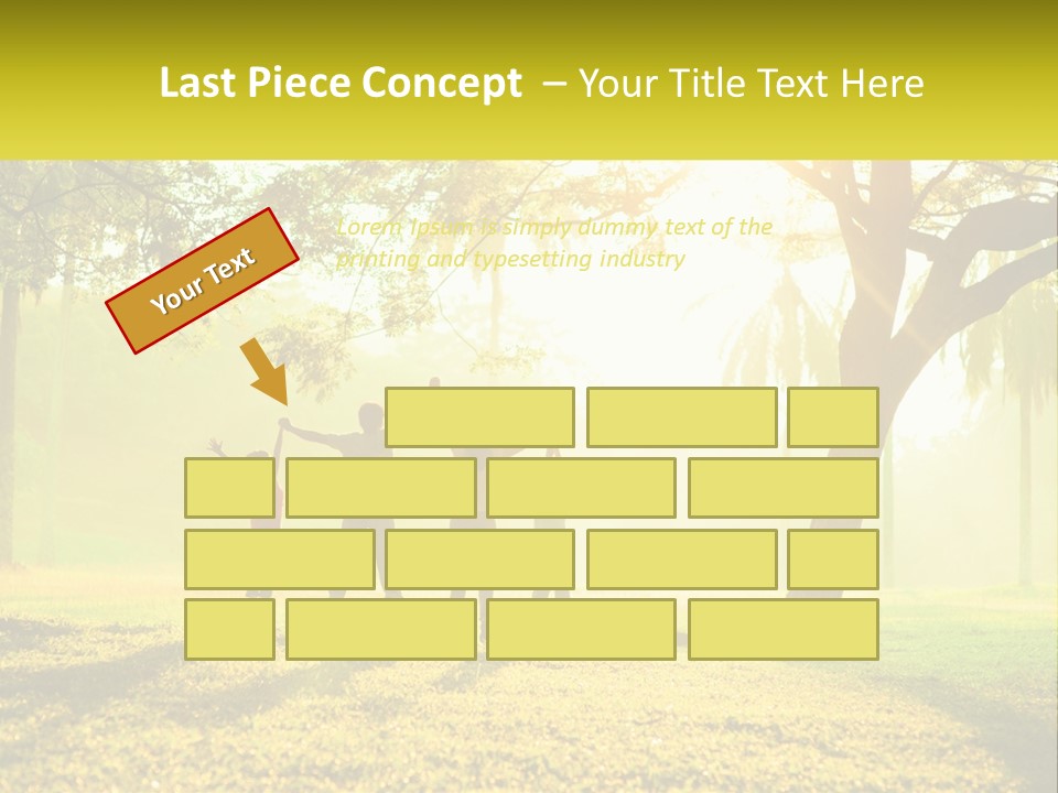 A Group Of People Standing Under A Tree With Their Arms In The Air PowerPoint Template