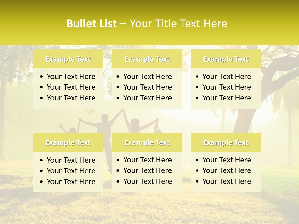 A Group Of People Standing Under A Tree With Their Arms In The Air PowerPoint Template