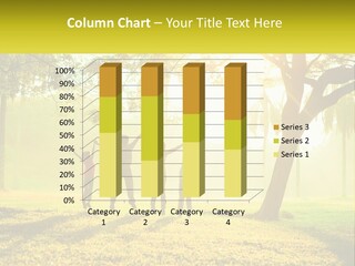 A Group Of People Standing Under A Tree With Their Arms In The Air PowerPoint Template