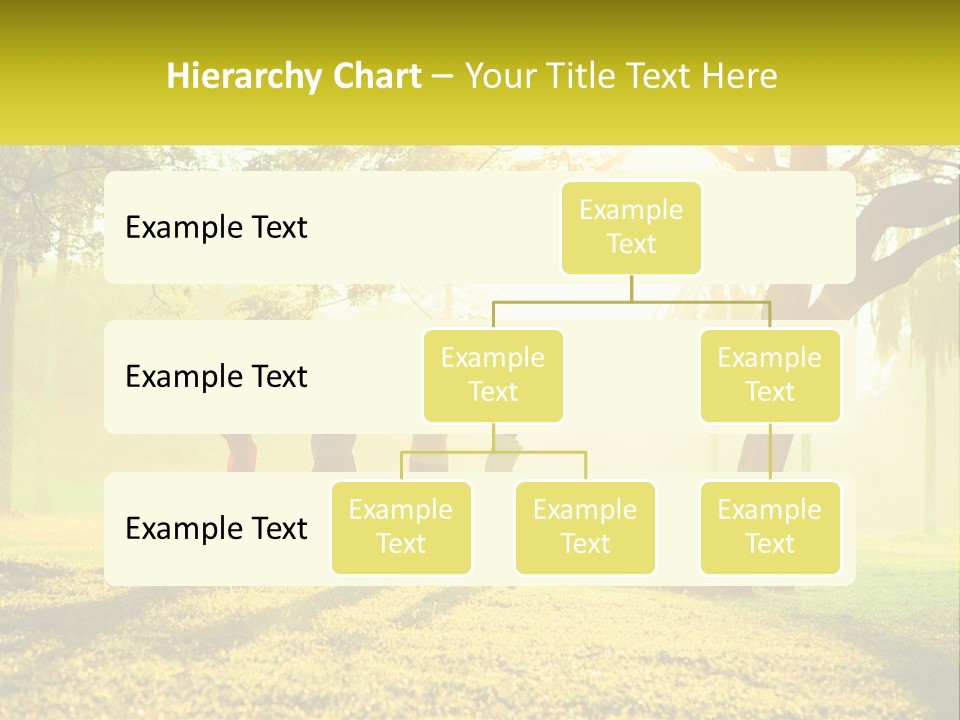 A Group Of People Standing Under A Tree With Their Arms In The Air PowerPoint Template