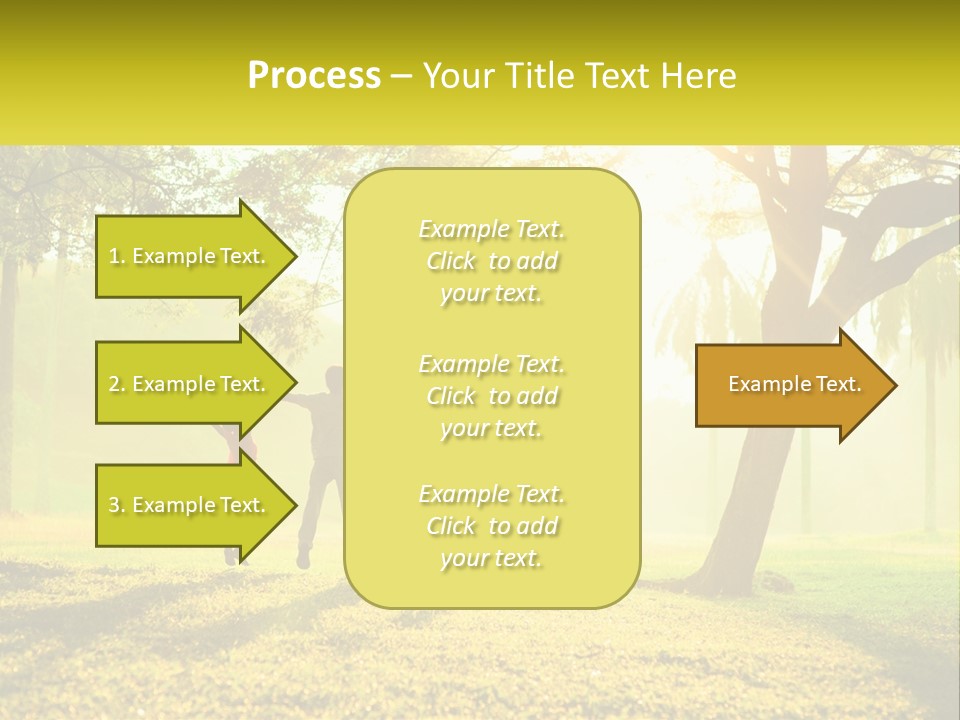 A Group Of People Standing Under A Tree With Their Arms In The Air PowerPoint Template