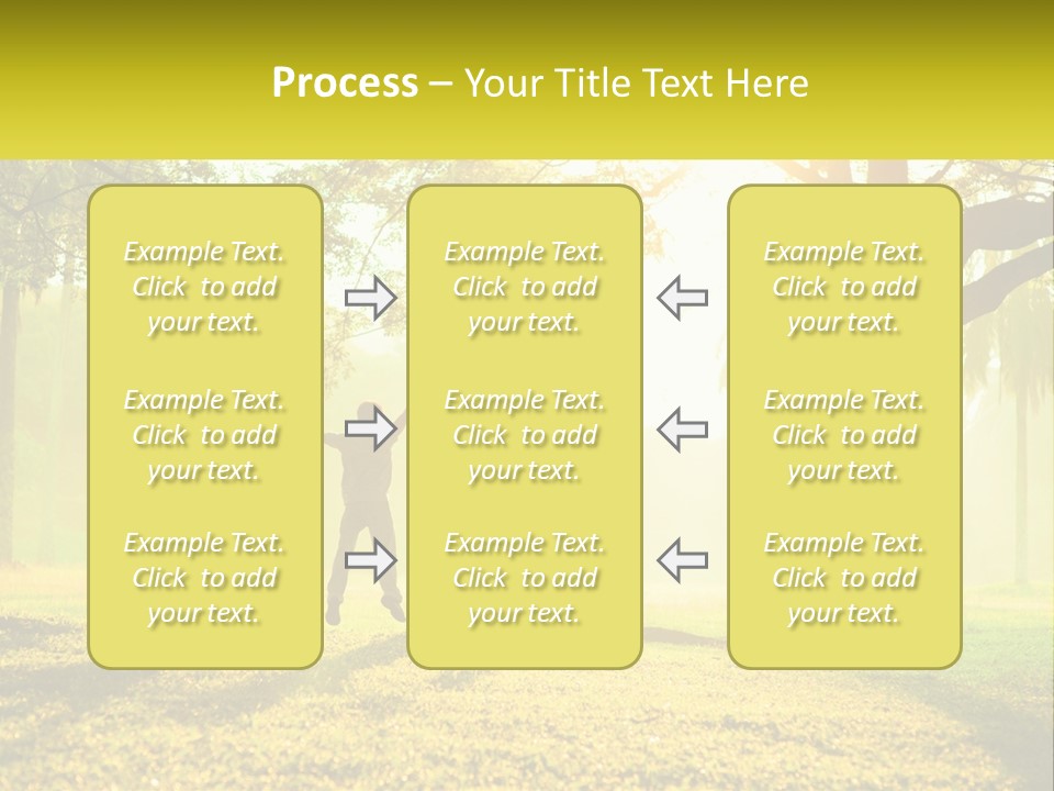 A Group Of People Standing Under A Tree With Their Arms In The Air PowerPoint Template
