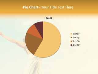 A Woman With Her Arms Outstretched In The Air PowerPoint Template