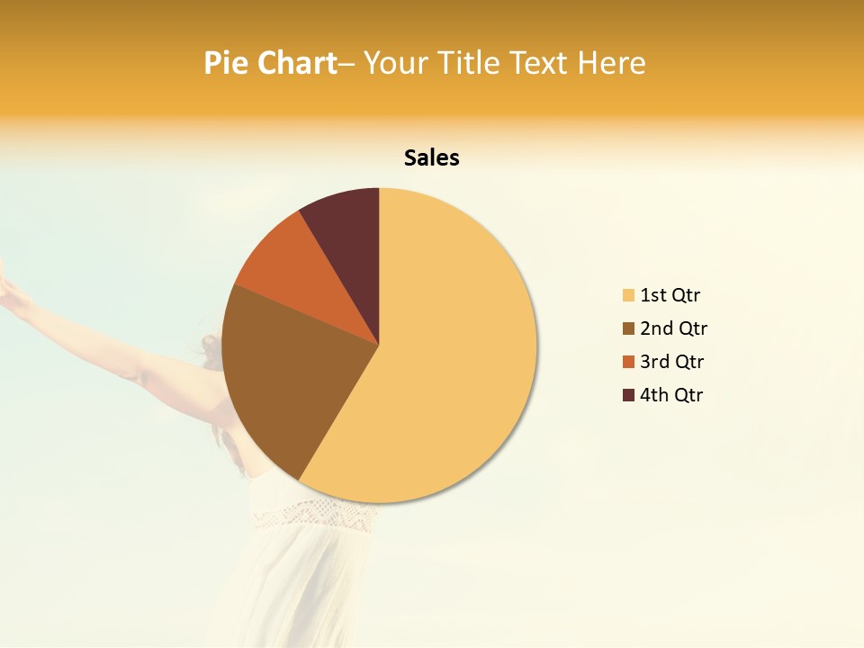 A Woman With Her Arms Outstretched In The Air PowerPoint Template