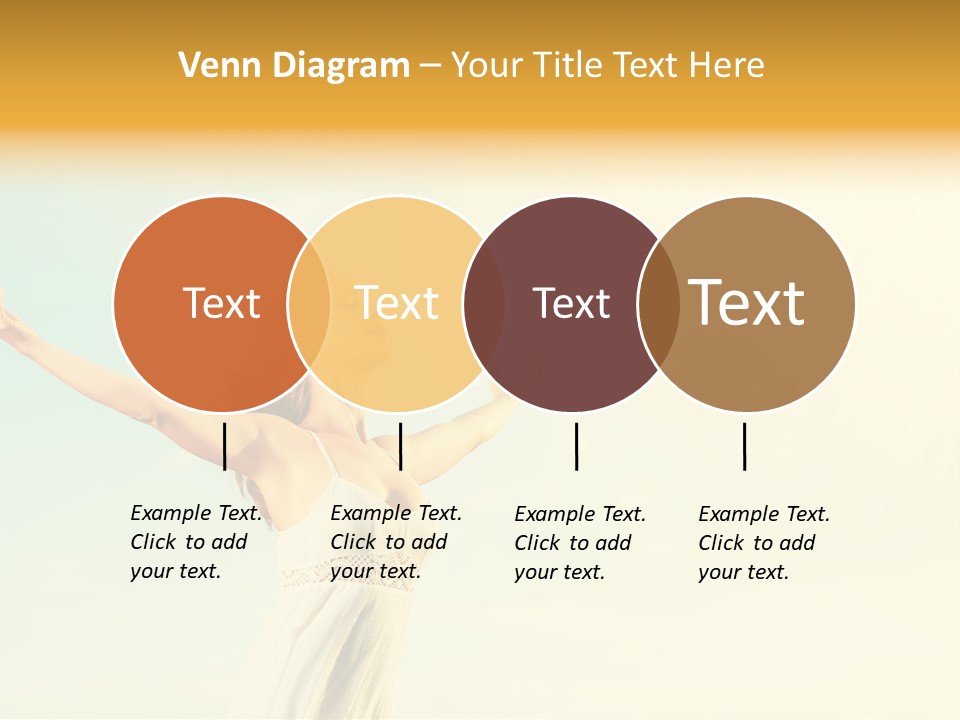 A Woman With Her Arms Outstretched In The Air PowerPoint Template