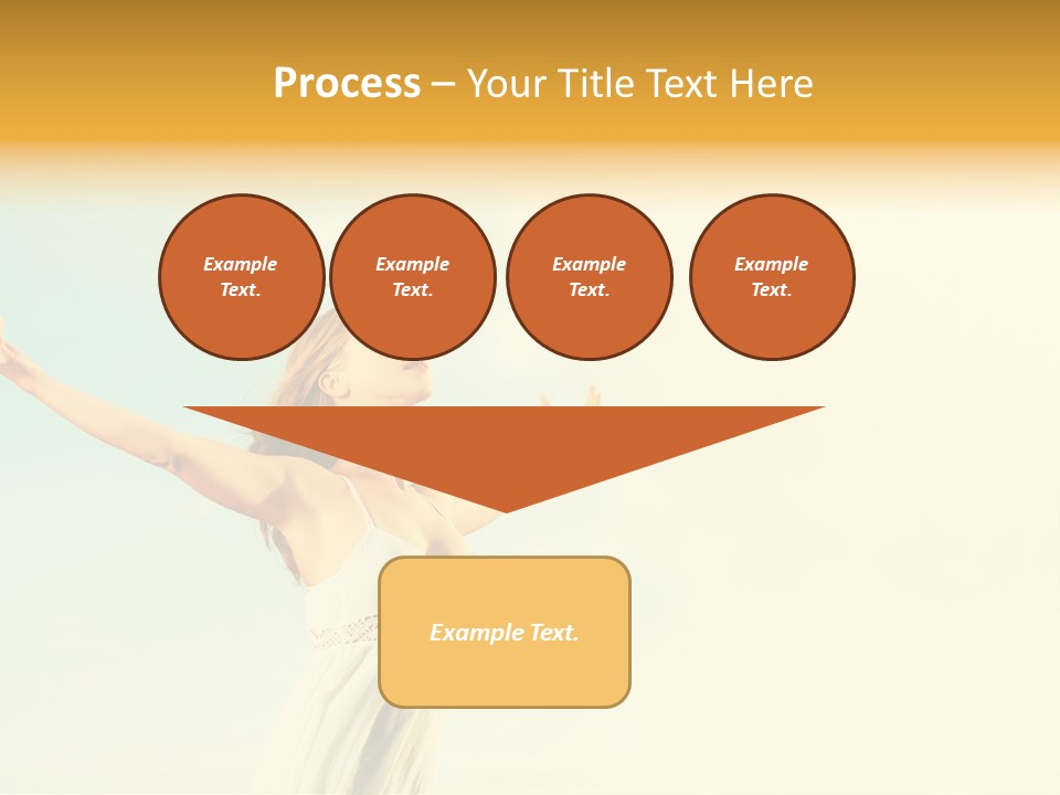 A Woman With Her Arms Outstretched In The Air PowerPoint Template