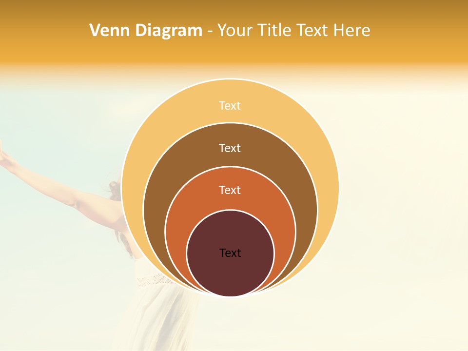 A Woman With Her Arms Outstretched In The Air PowerPoint Template