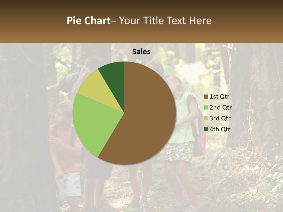 A Group Of Children Standing In The Woods PowerPoint Template