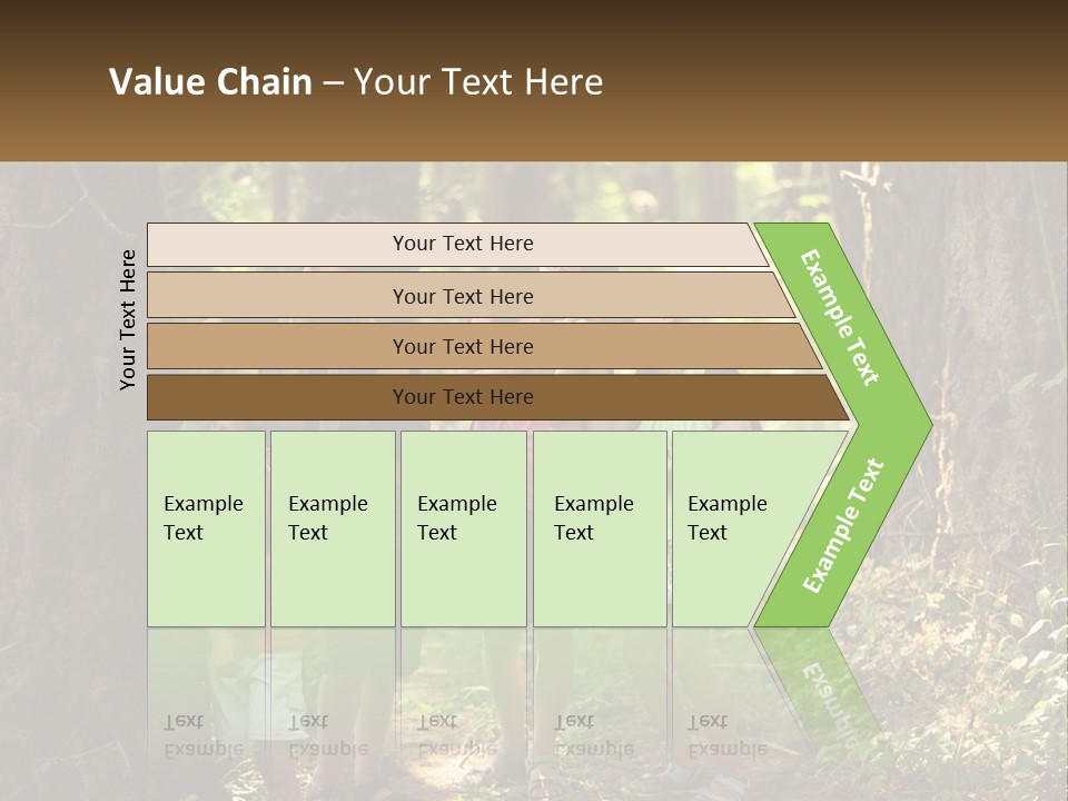 A Group Of Children Standing In The Woods PowerPoint Template