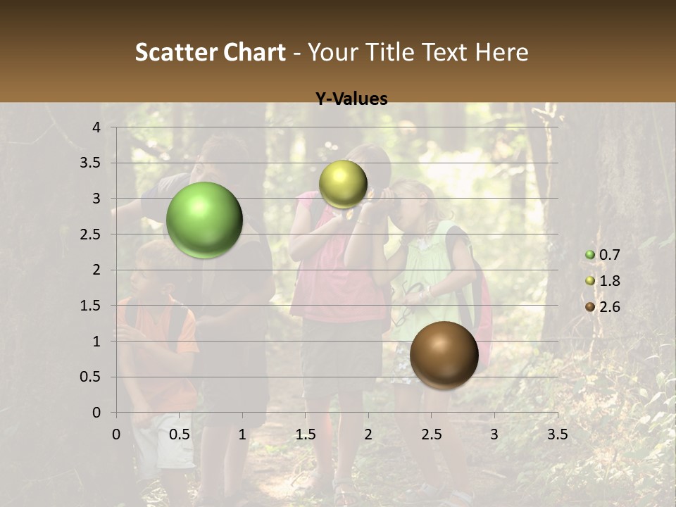A Group Of Children Standing In The Woods PowerPoint Template