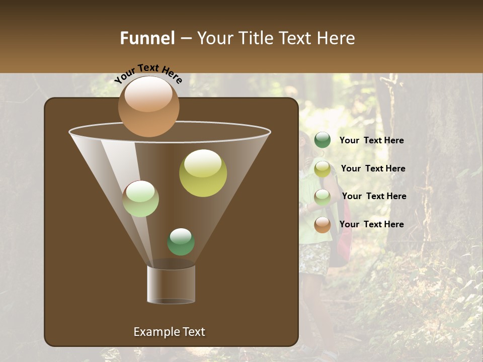 A Group Of Children Standing In The Woods PowerPoint Template