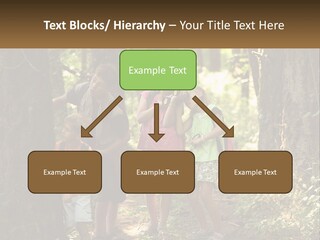 A Group Of Children Standing In The Woods PowerPoint Template