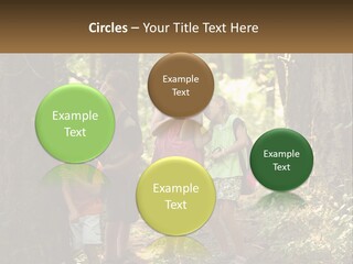 A Group Of Children Standing In The Woods PowerPoint Template