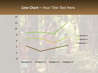 A Group Of Children Standing In The Woods PowerPoint Template