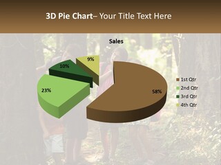 A Group Of Children Standing In The Woods PowerPoint Template