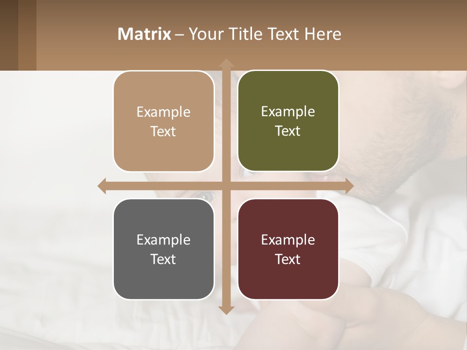 A Man Holding A Baby In His Arms PowerPoint Template