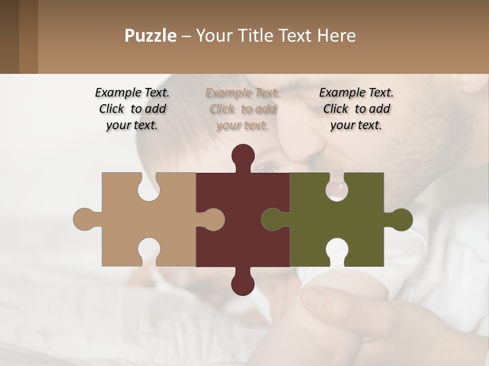 A Man Holding A Baby In His Arms PowerPoint Template