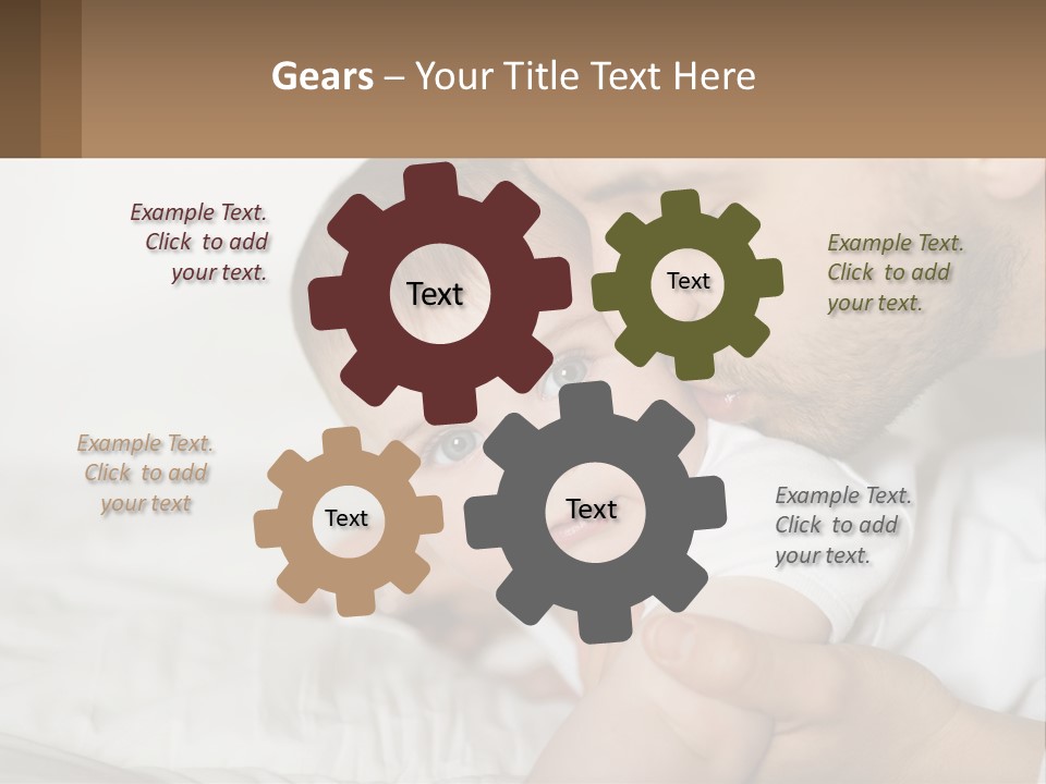 A Man Holding A Baby In His Arms PowerPoint Template