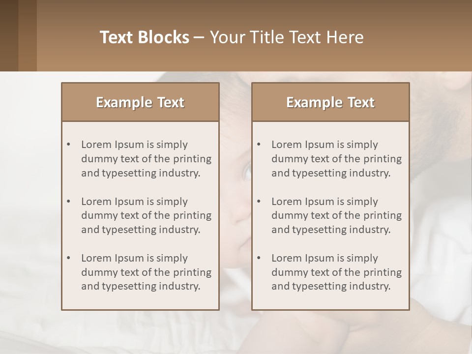 A Man Holding A Baby In His Arms PowerPoint Template