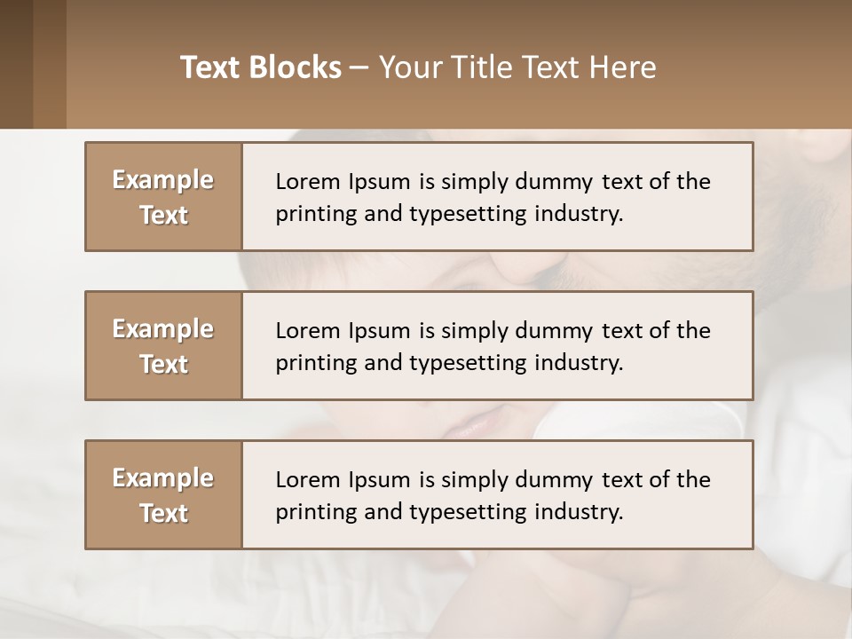 A Man Holding A Baby In His Arms PowerPoint Template