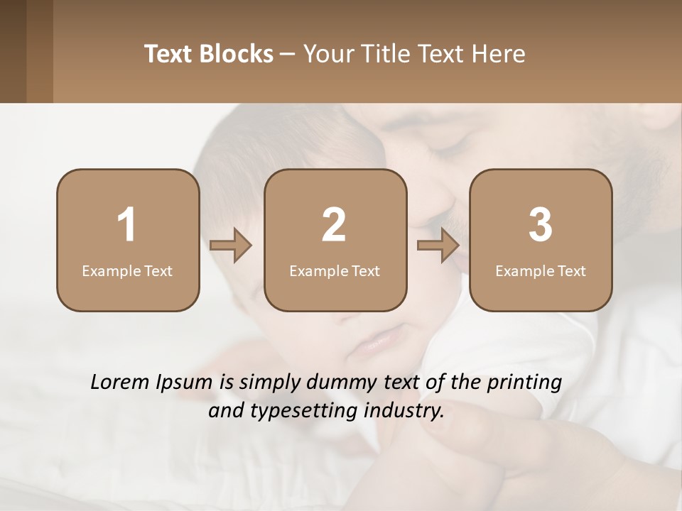 A Man Holding A Baby In His Arms PowerPoint Template