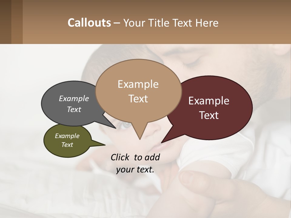 A Man Holding A Baby In His Arms PowerPoint Template