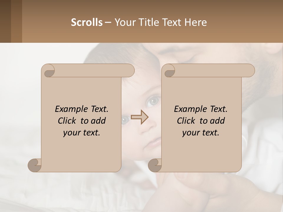 A Man Holding A Baby In His Arms PowerPoint Template
