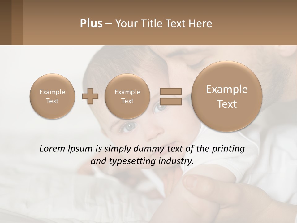 A Man Holding A Baby In His Arms PowerPoint Template