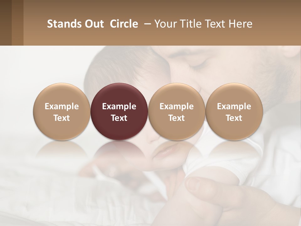 A Man Holding A Baby In His Arms PowerPoint Template