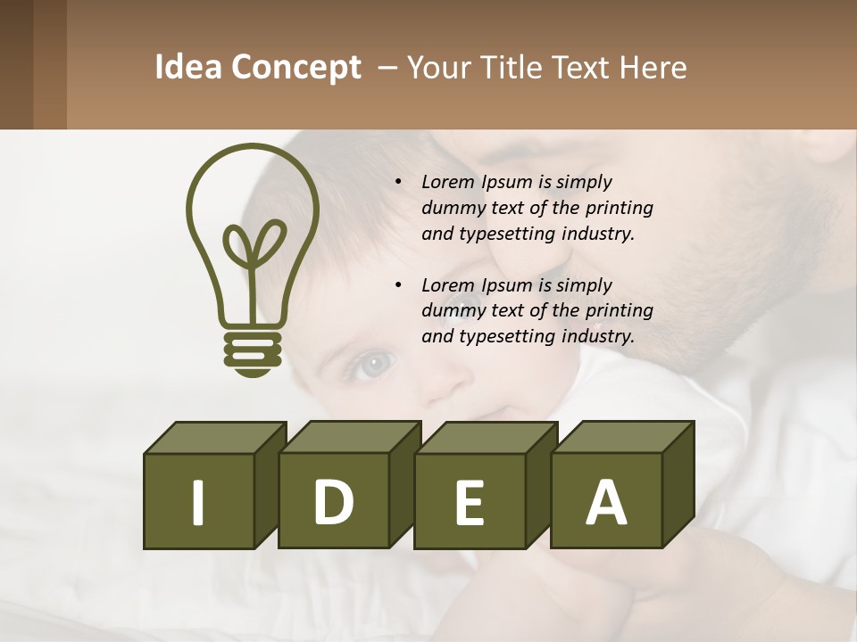 A Man Holding A Baby In His Arms PowerPoint Template