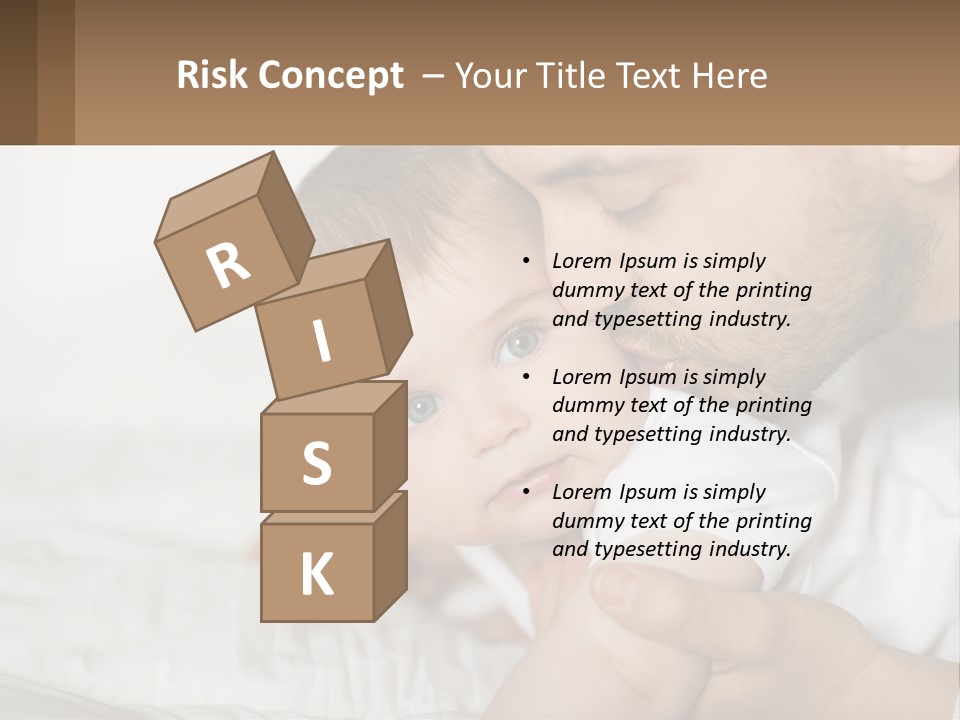 A Man Holding A Baby In His Arms PowerPoint Template