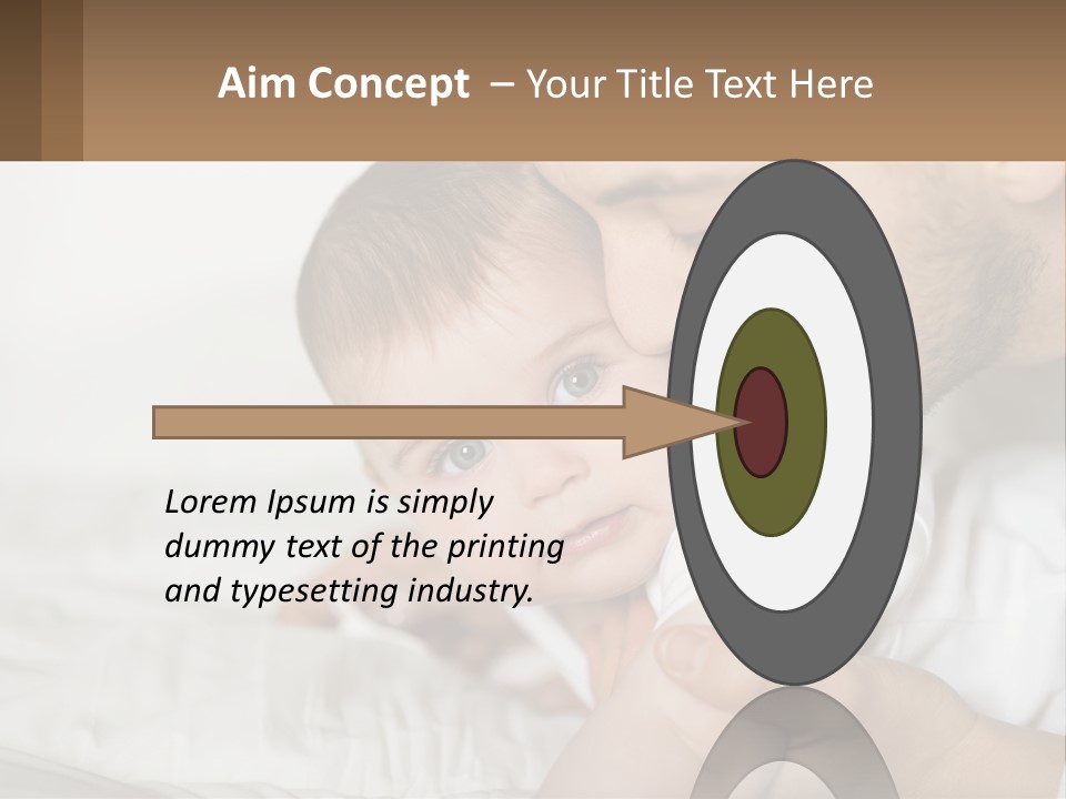 A Man Holding A Baby In His Arms PowerPoint Template